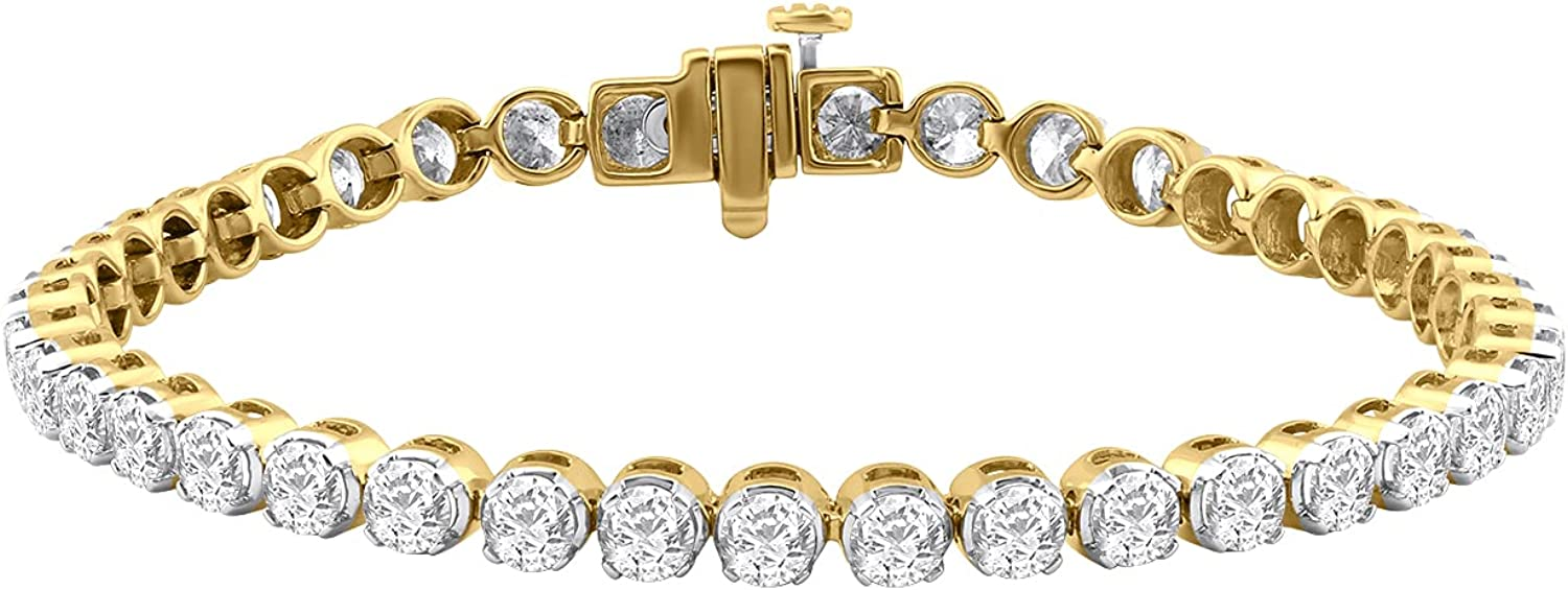 8ct Diamond Tennis Bracelet in 14K Gold (7")